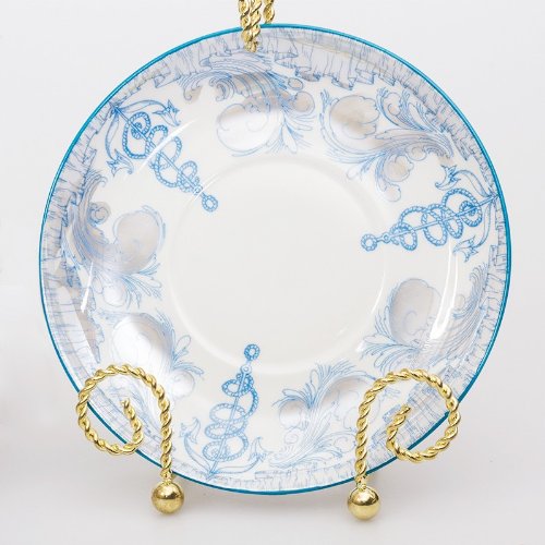 Imperial / Lomonosov Porcelain Mug w/ Saucer "Brigantine"