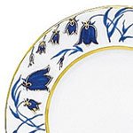 Lomonosov Imperial Porcelain Cake Dessert Plate Radiant Blue Bells 7 inches