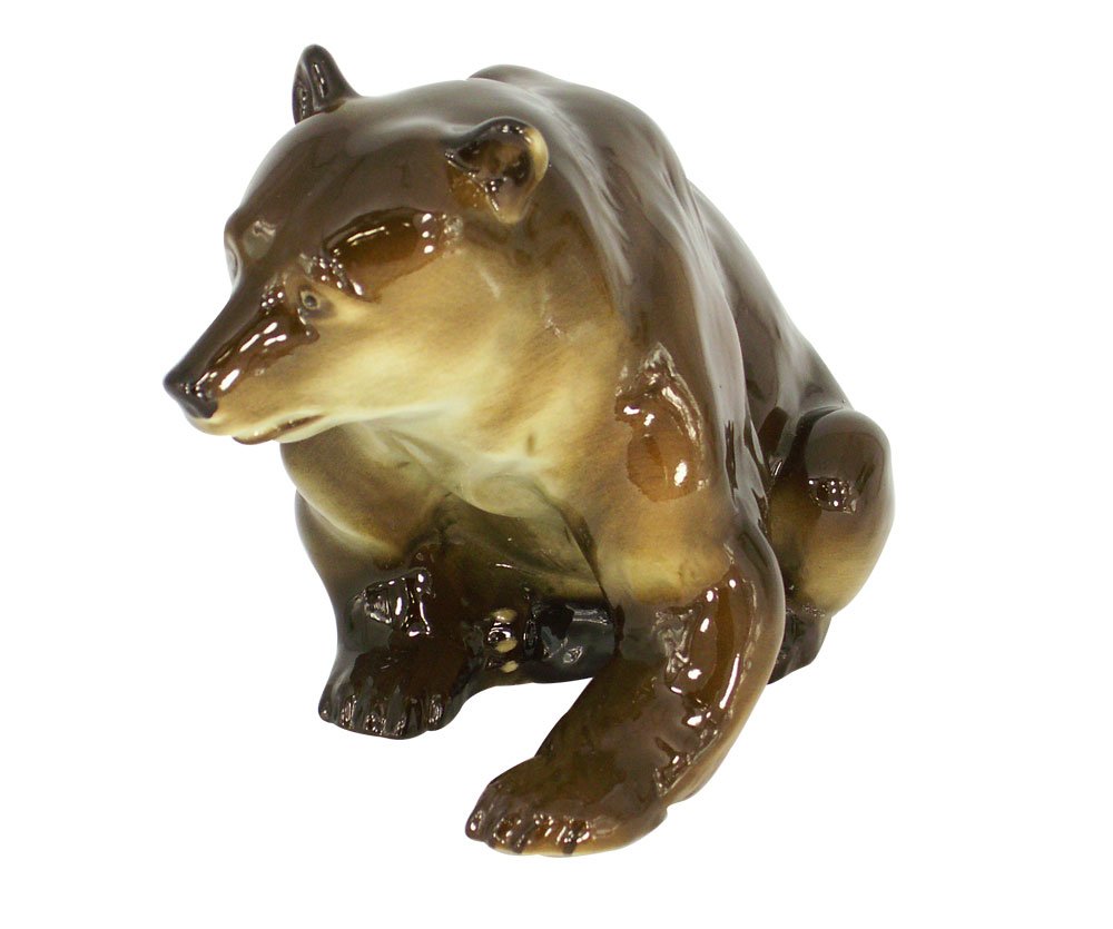 Brown Bear BIG & REAL Lomonosov Porcelain Collectible Figurine