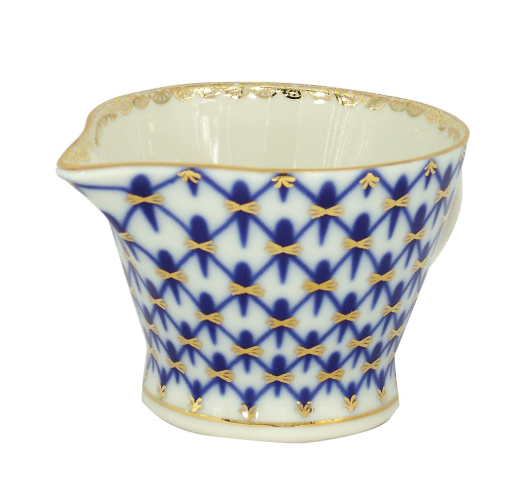 Lomonosov Porcelain Gravy Boat Youth Cobalt Net 5.1 fl.oz/150 ml