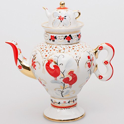 Imperial / Lomonosov Porcelain Brewing Teapot 'Traditional Motifs'