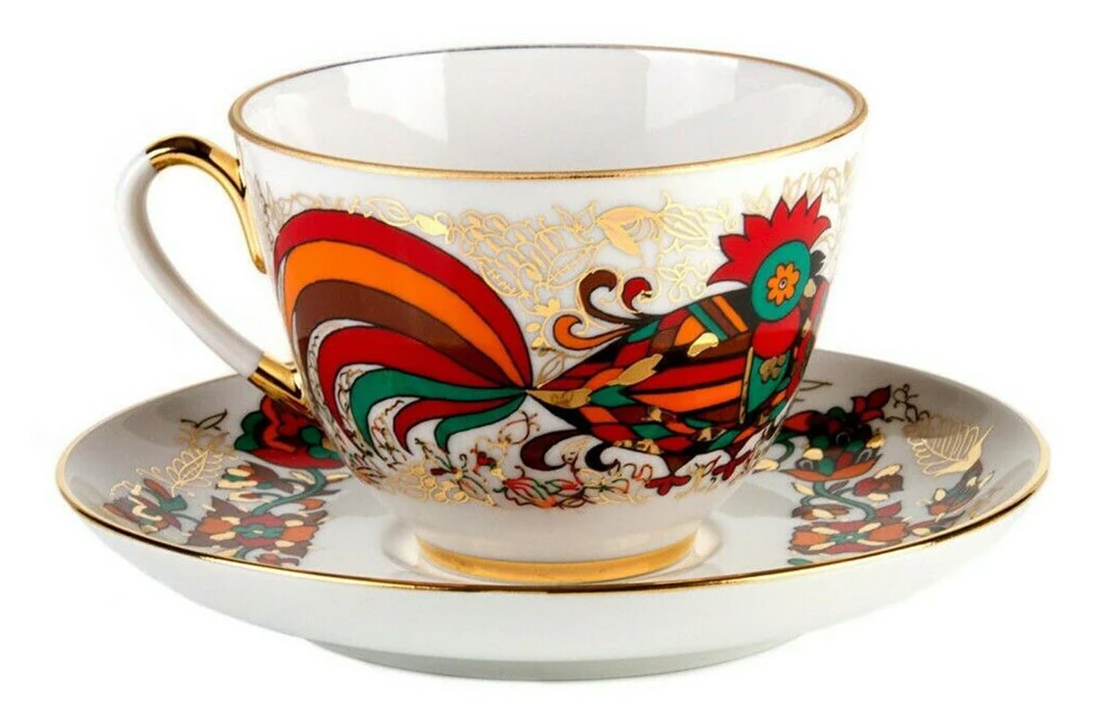 Imperial Lomonosov Porcelain Cup and Saucer Set Collection