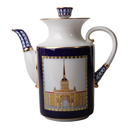 Lomonosov Imperial Porcelain Coffee Pot Classics of Petersburg 37 oz/1090 ml