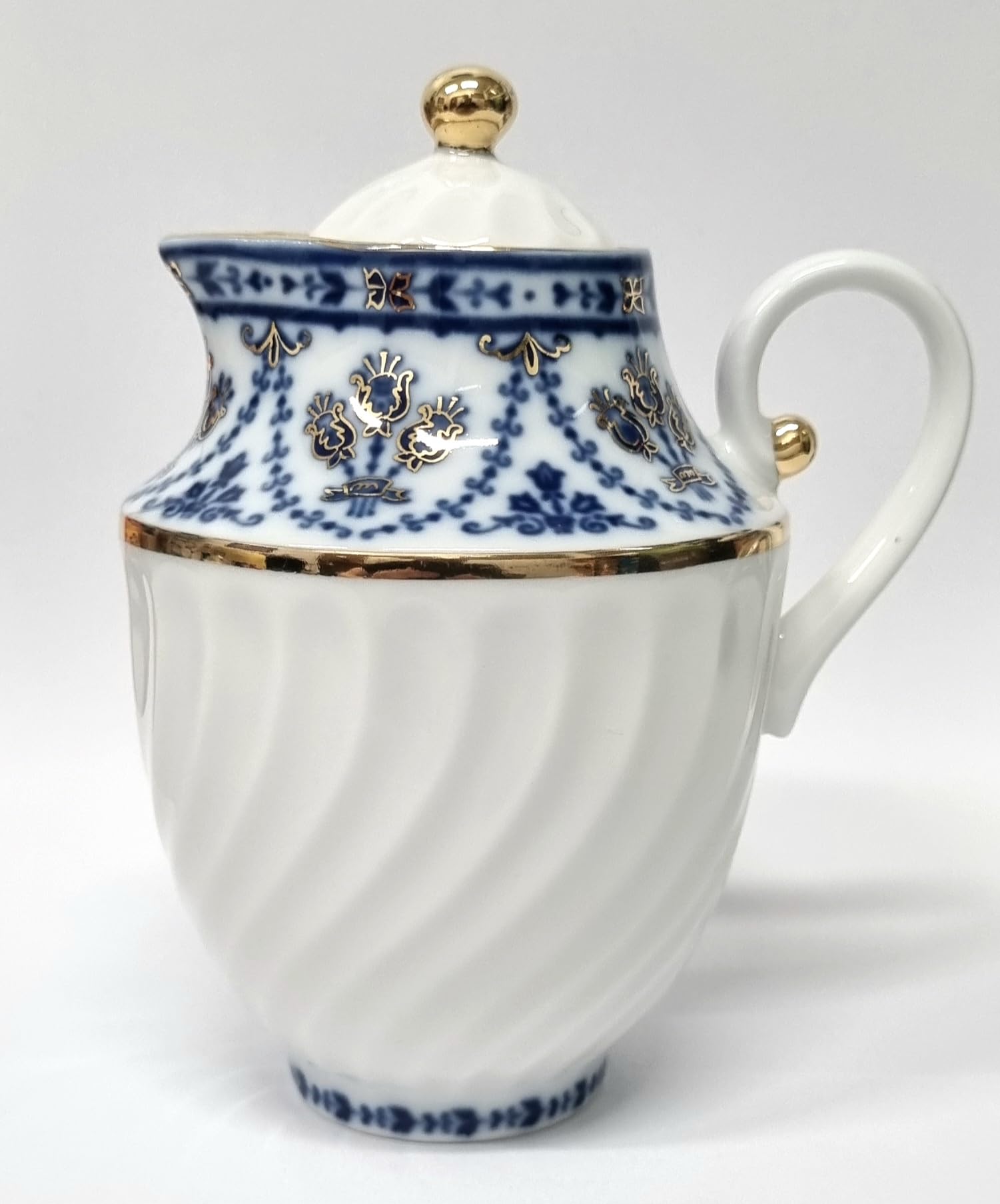 Lomonosov Imperial Porcelain Creamer Cobalt Frieze 13,2 OZ/390 ML