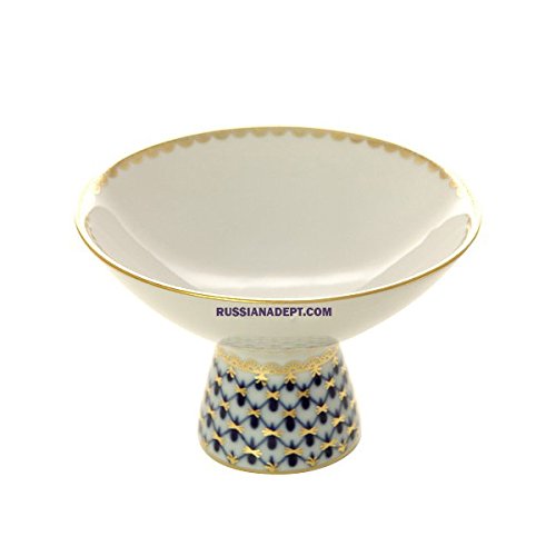 Vase for ice cream form "Youth" pattern "Cobalt net" Imperial porcelain factory