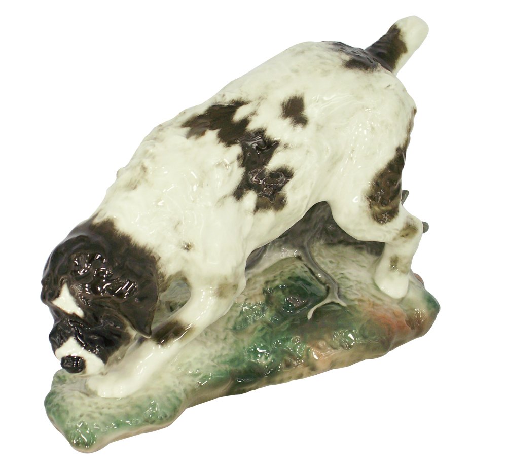 Hunting German Griffon Dog Lomonosov Porcelain Figurine