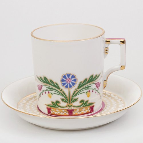 Imperial / Lomonosov Porcelain Teacup w/ Saucer "Zamoskvorechye"