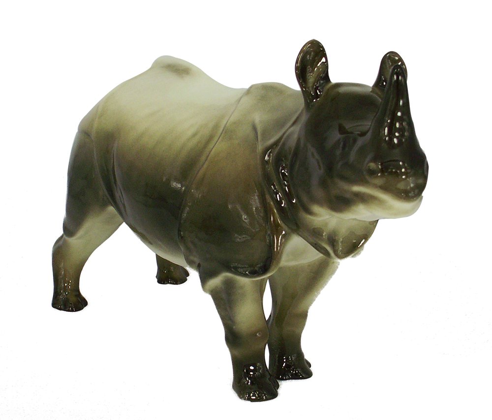 Rhinoceros Rhino Lomonosov Porcelain Collectible Figurine