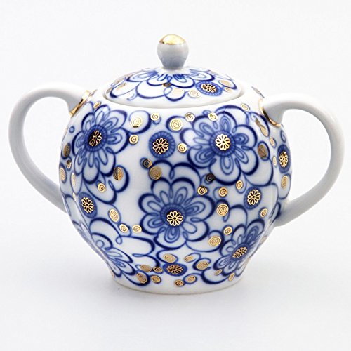 Lomonosov Porcelain Sugar Bowl Tulip Bindweed 15 oz/450 ml