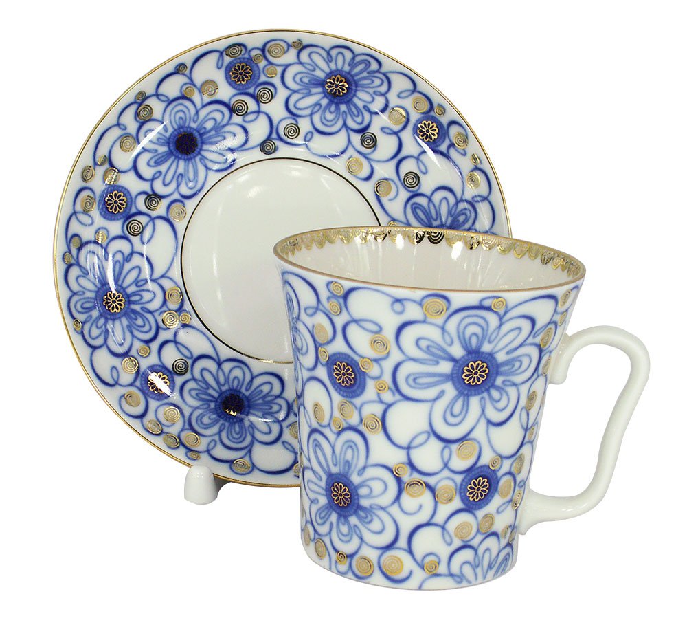Lomonosov Imperial Porcelain Bindweed Drinkware Teaware Cups Collection