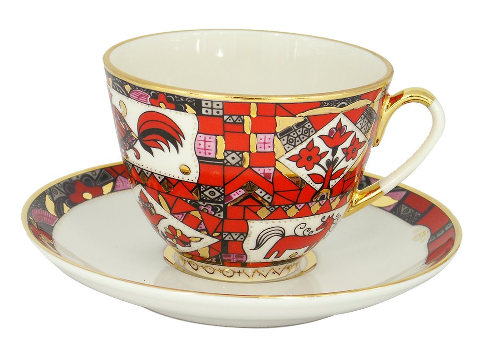 Imperial Lomonosov Porcelain Cup and Saucer Set Collection
