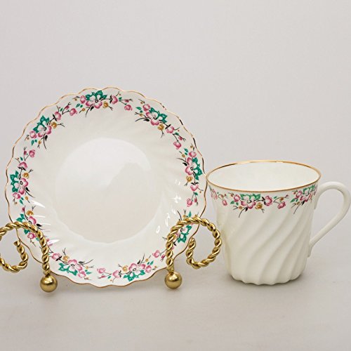 Imperial / Lomonosov Porcelain Coffee Cup w/ Saucer 'Spring'