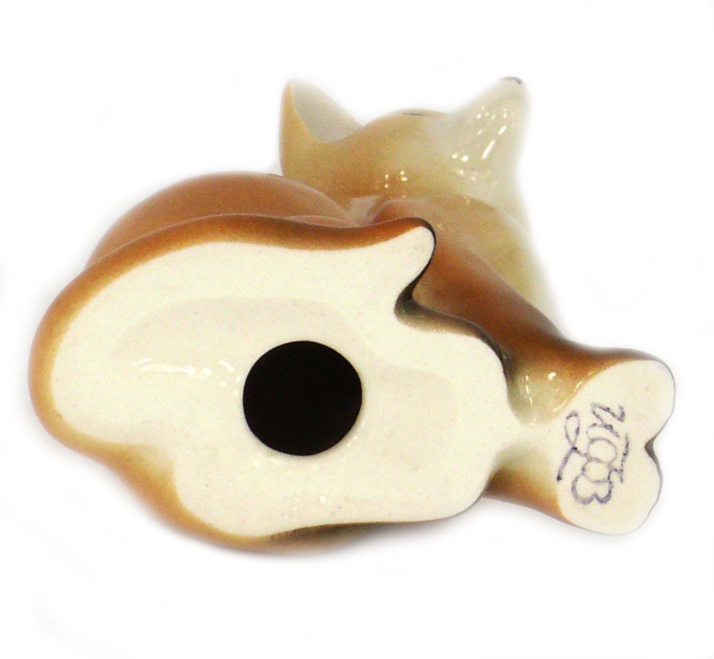 Red Fox Sitting Lomonosov Porcelain Collectible Figurine