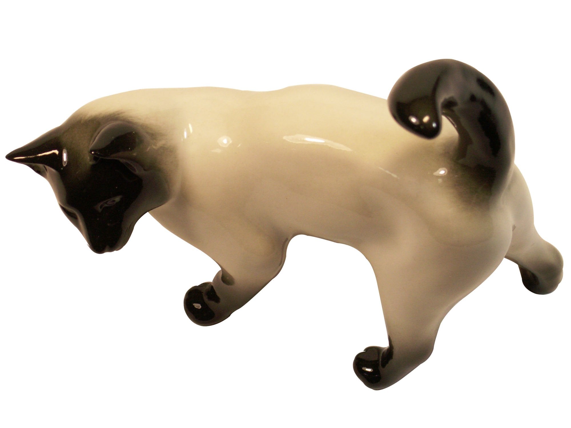 Siamese Thai Cat Lomonosov Porcelain Figurine