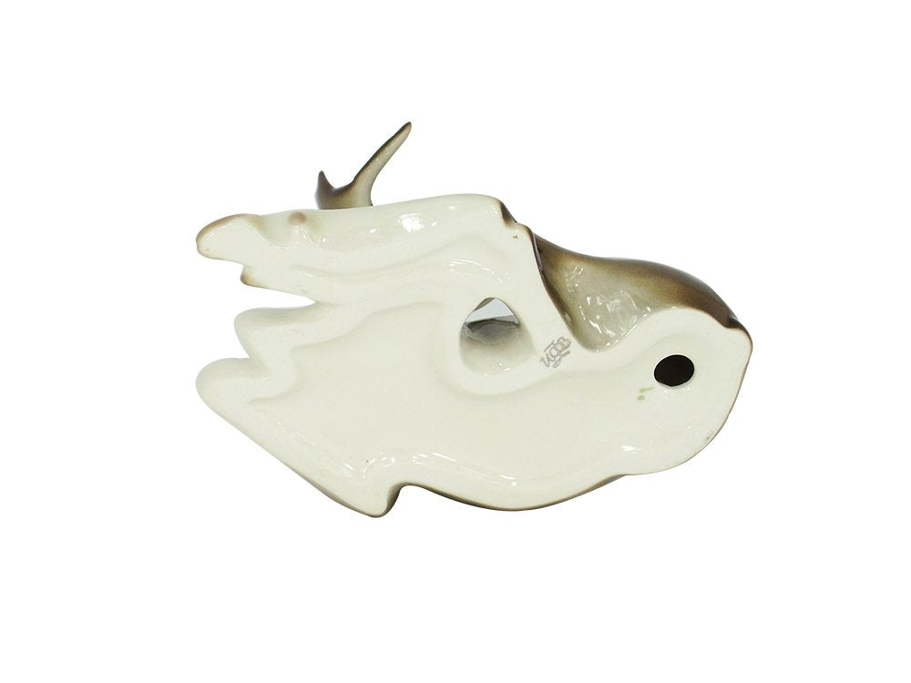 Young Moose Relaxing Lomonosov Porcelain Collectible Figurine