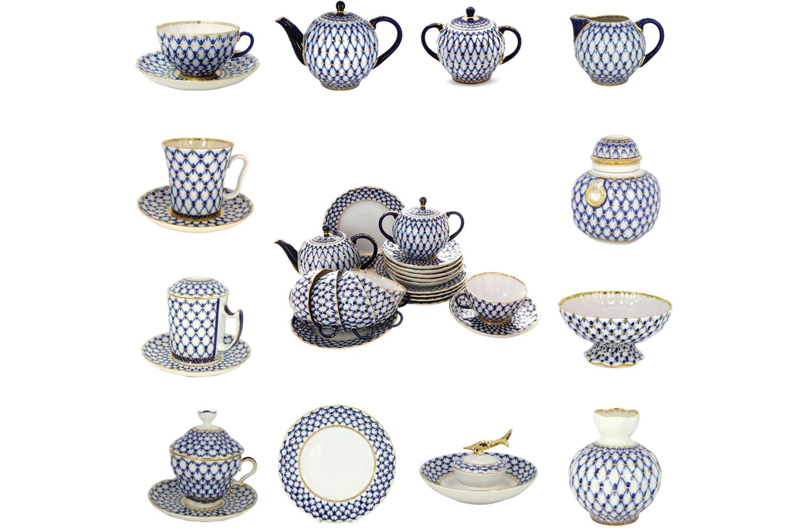 Imperial Lomonosov Porcelain Cup and Saucer Set Collection