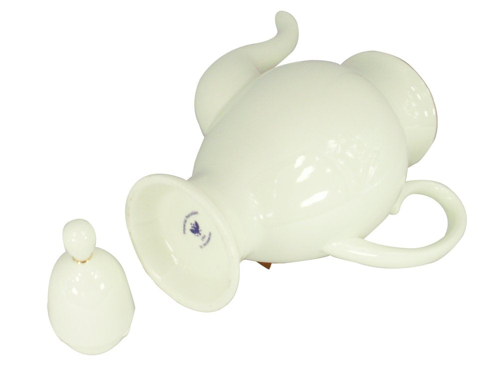 Lomonosov Porcelain Bone China Coffee Pot Classic-2 Golden Ribbon 21.3 fl.oz/630 ml