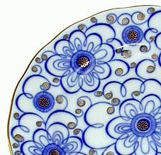 Lomonosov Porcelain Cake Dessert Plate Bindweed 7 inches