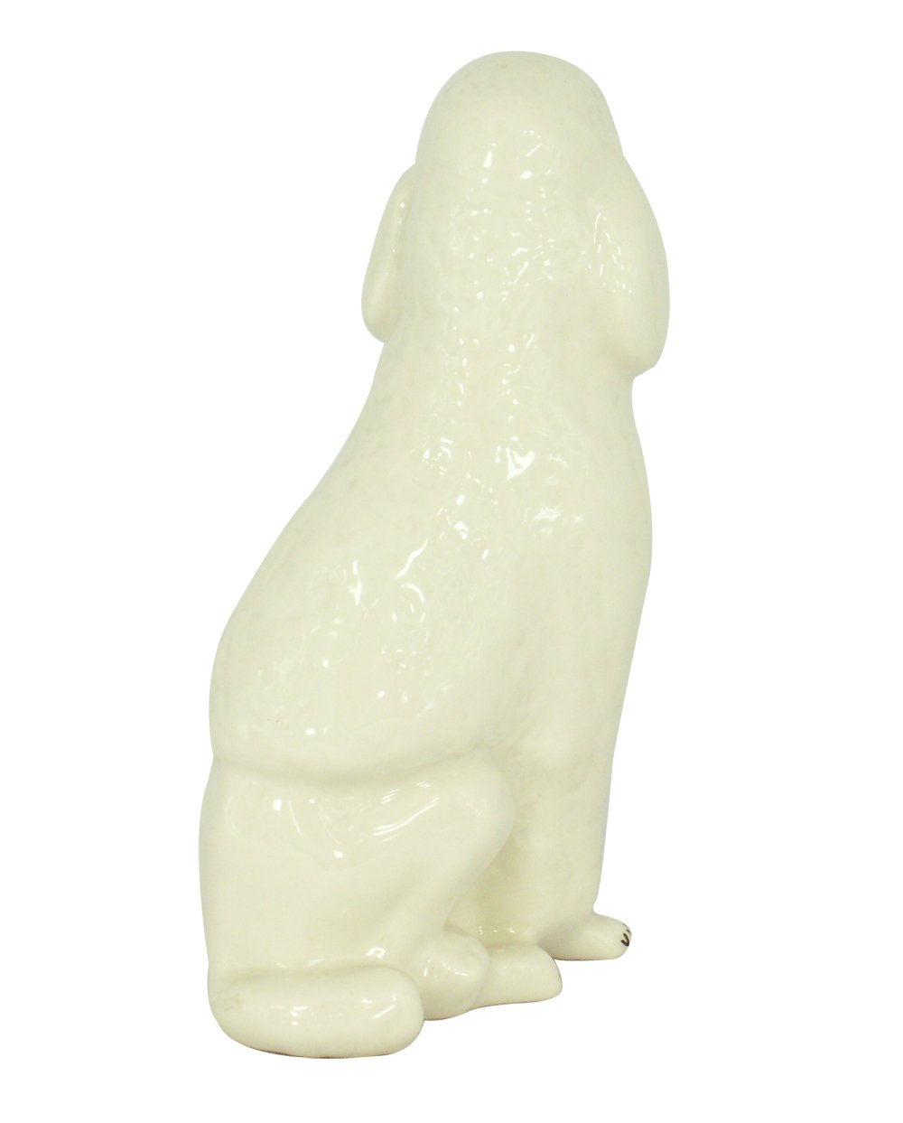 King Poodle White Colored Lomonosov Porcelain Collectible Figurine