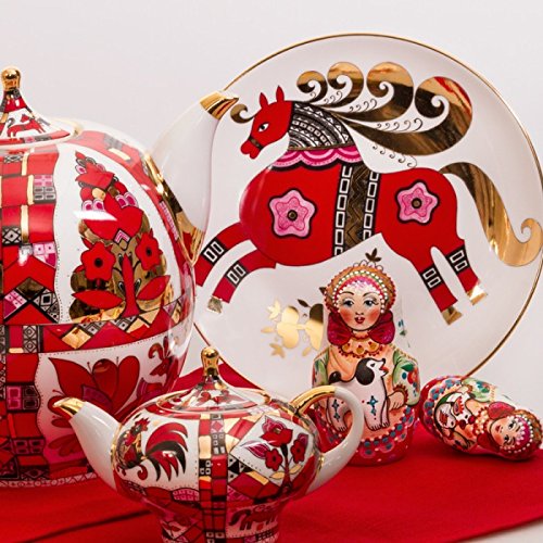 Red Steed Wall Hanging Decorative Plate