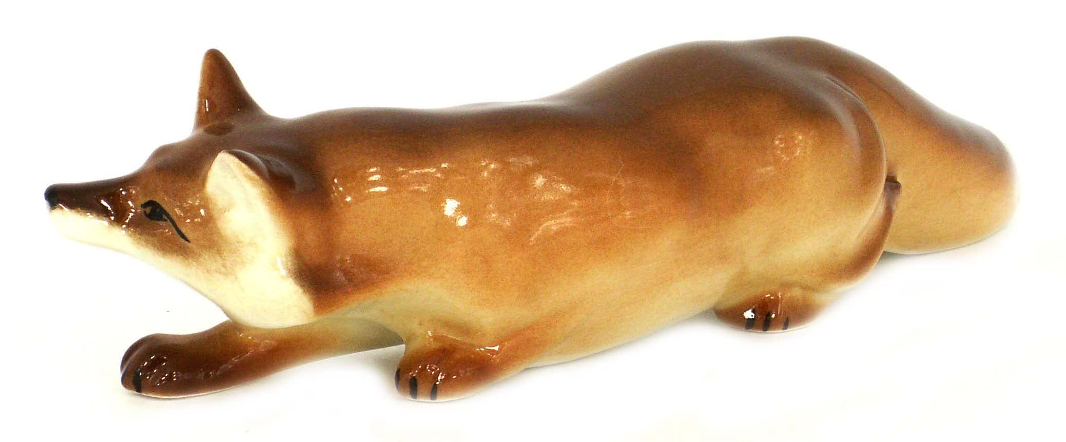 Red Fox Hunting Lomonosov Porcelain Collectible Figurine