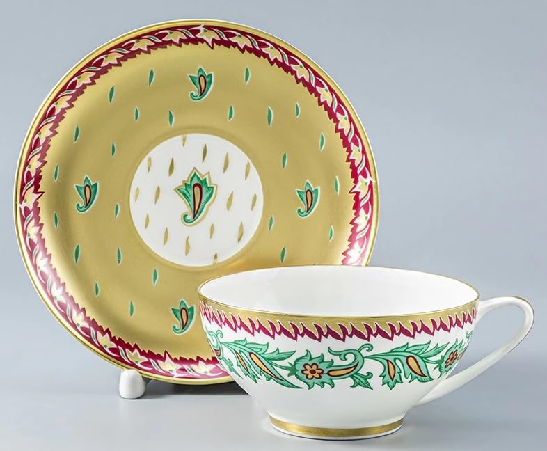 Lomonosov Porcelain Bone China Tea Set 6/20 Oriental Flowers, small