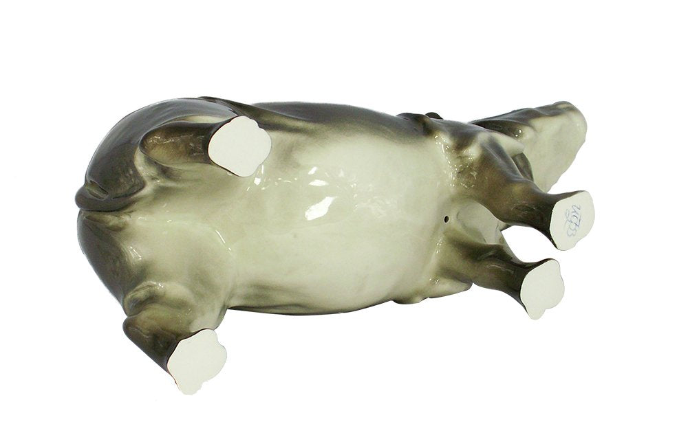 Rhinoceros Hand Painted Fine Russian Porcelain from Lomonosov