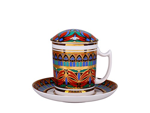 Lomonosov Porcelain Covered Herbal Steep Mug Gothic-10 12.8 oz