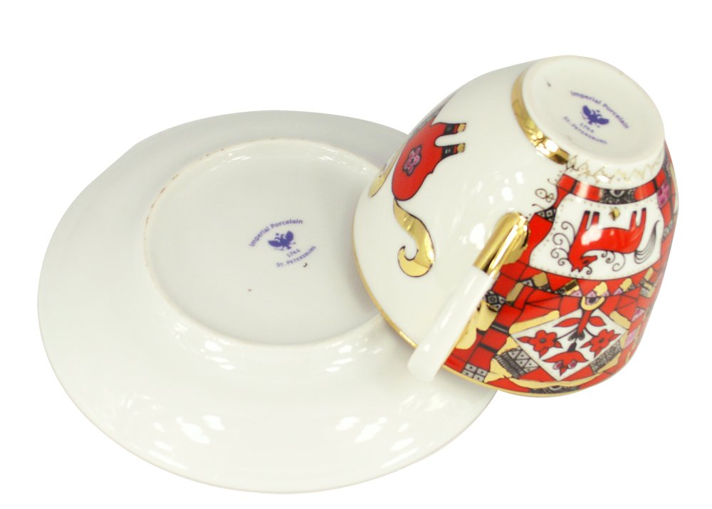 Imperial Lomonosov Porcelain Cup and Saucer Set Collection