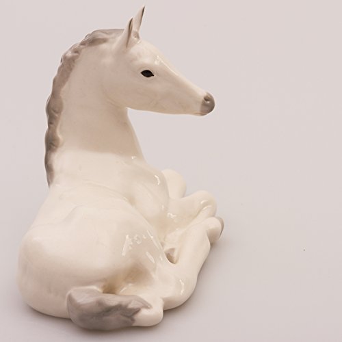 Porcelain Sculpture Lying Foal Figurine