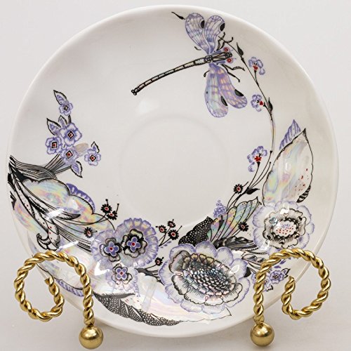 Imperial / Lomonosov Porcelain Teacup w/ Saucer 'Dragonfly Whisper'