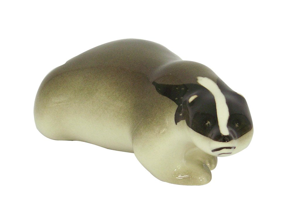 Badger Running Forest Lomonosov Porcelain Collectible Figurine