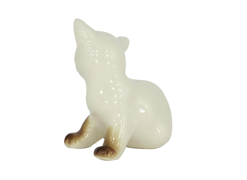 Siamese Kitten Kitty with Blue Eyes Lomonosov Porcelain Collectible Figurine