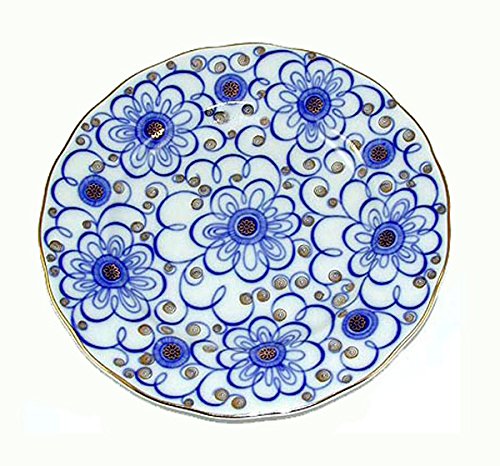 Lomonosov Porcelain Cake Dessert Plate Bindweed 7 inches