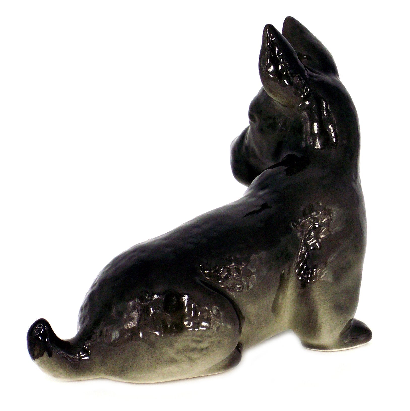 Scotty Dog Scottch Terrier Black Lomonosov Porcelain Collectible Figurine