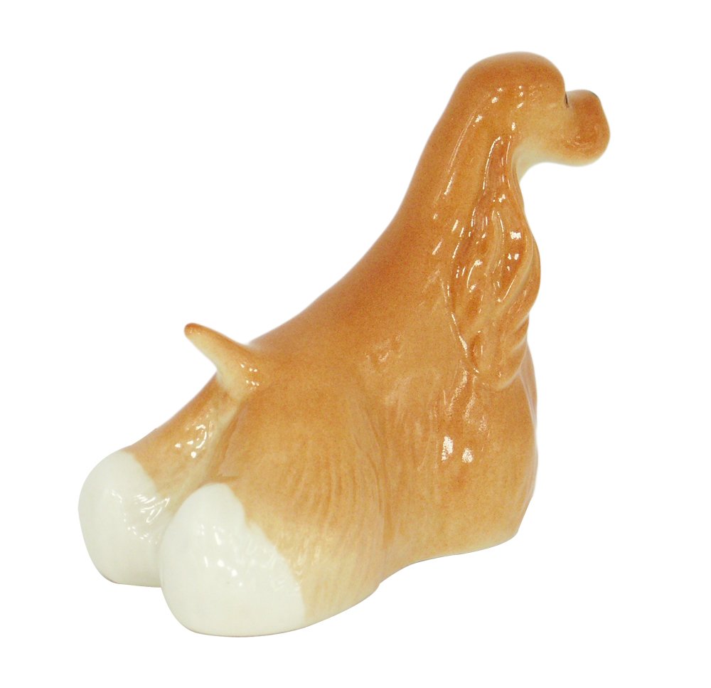 Cocker Spaniel Red Colored Lomonosov Porcelain Collectible Figurine