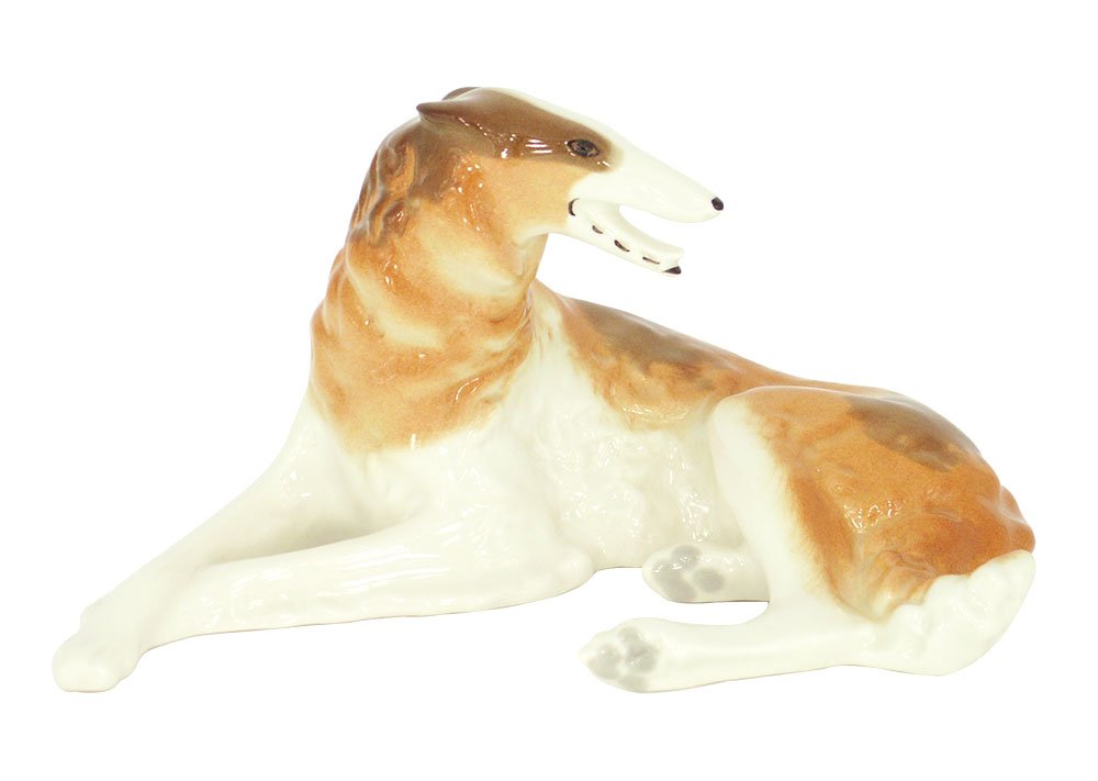 Greyhound Dog Lomonosov Porcelain Collectible Figurine