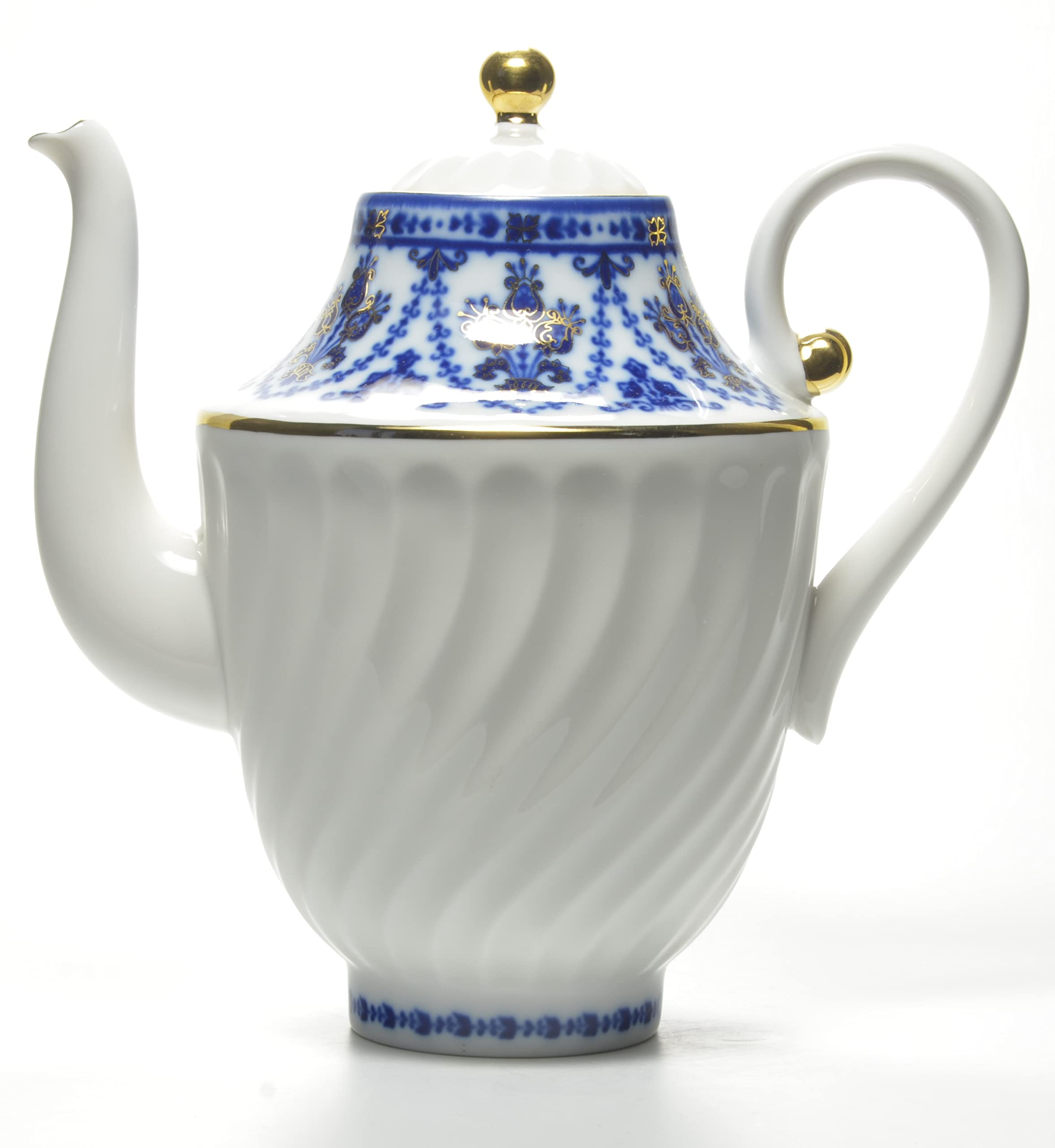 Lomonosov Porcelain Teapot Cobalt Frieze 26 ounces/770 milliliters