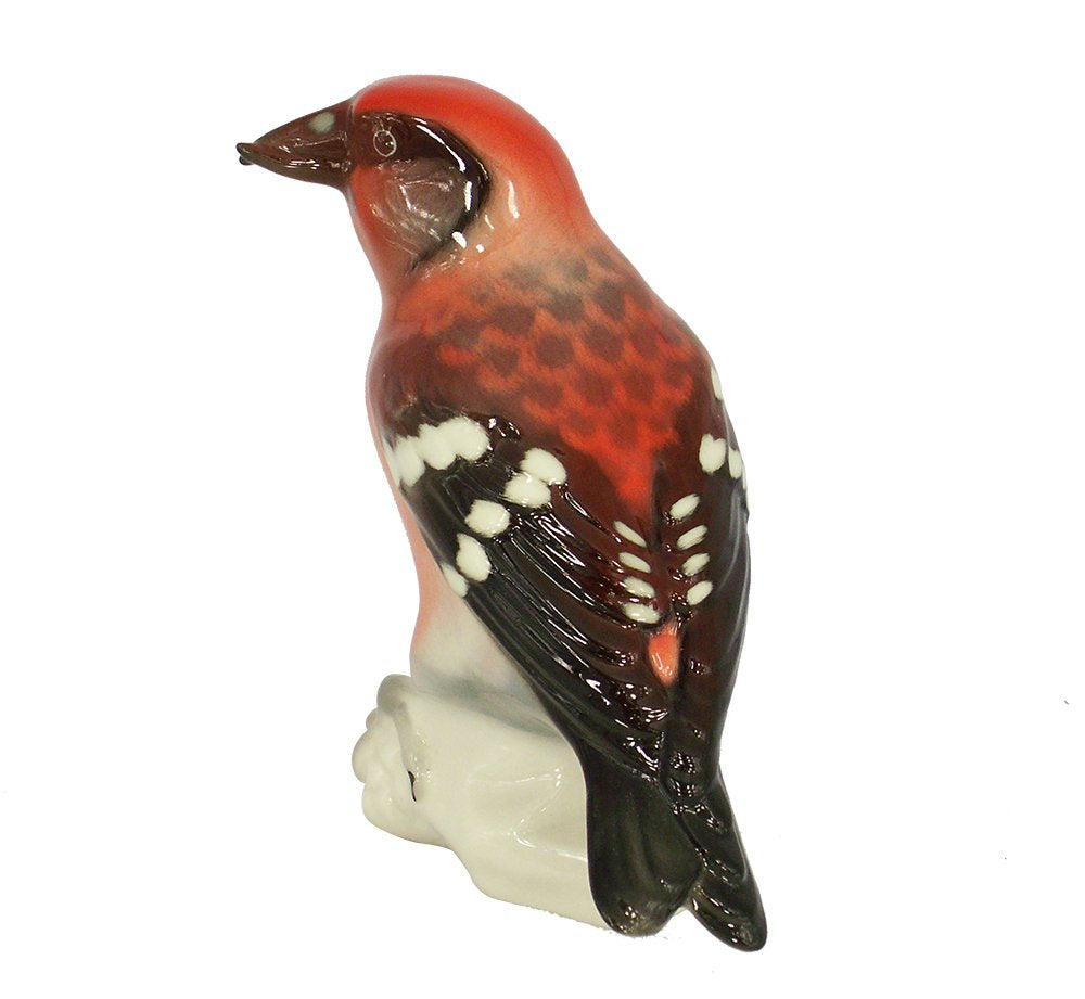 Crossbill Bird Lomonosov Porcelain Collectible Figurine