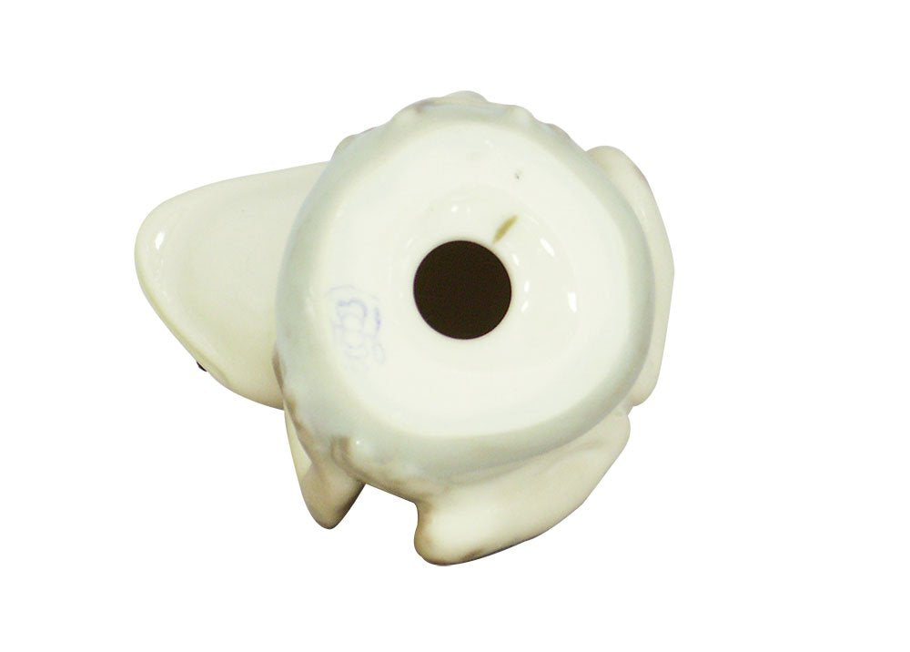 Frog on Rock Brown Colored Lomonosov Porcelain Collectible Figurine
