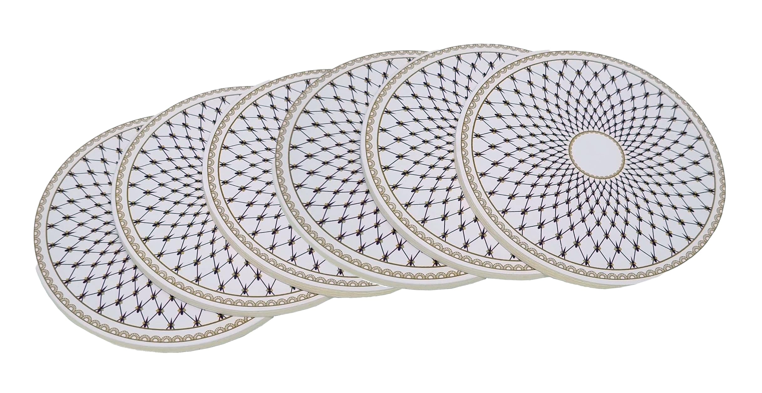 Lomonosov Teacup Coaster Set 6 Items Cobalt Net