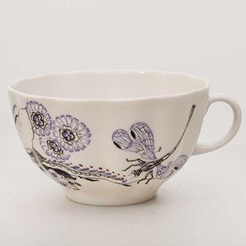 Imperial / Lomonosov Porcelain Teacup w/ Saucer 'Dragonfly Whisper'