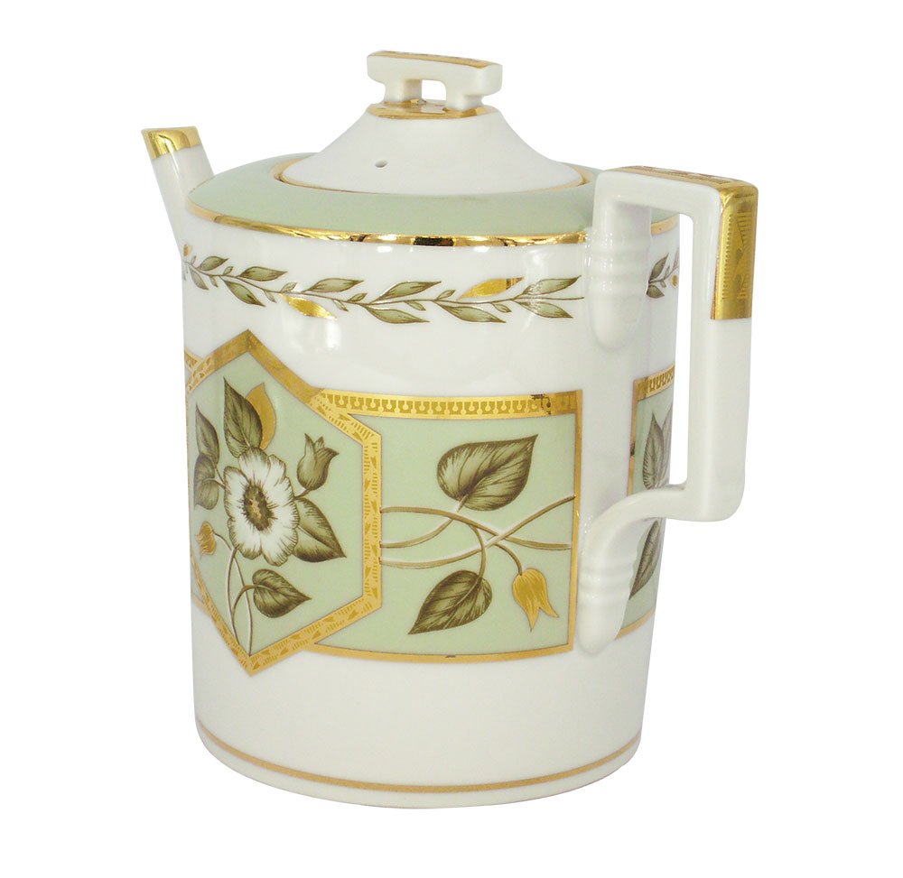 Lomonosov Porcelain Teapot Jade Background 20.3 fl.oz/600 ml
