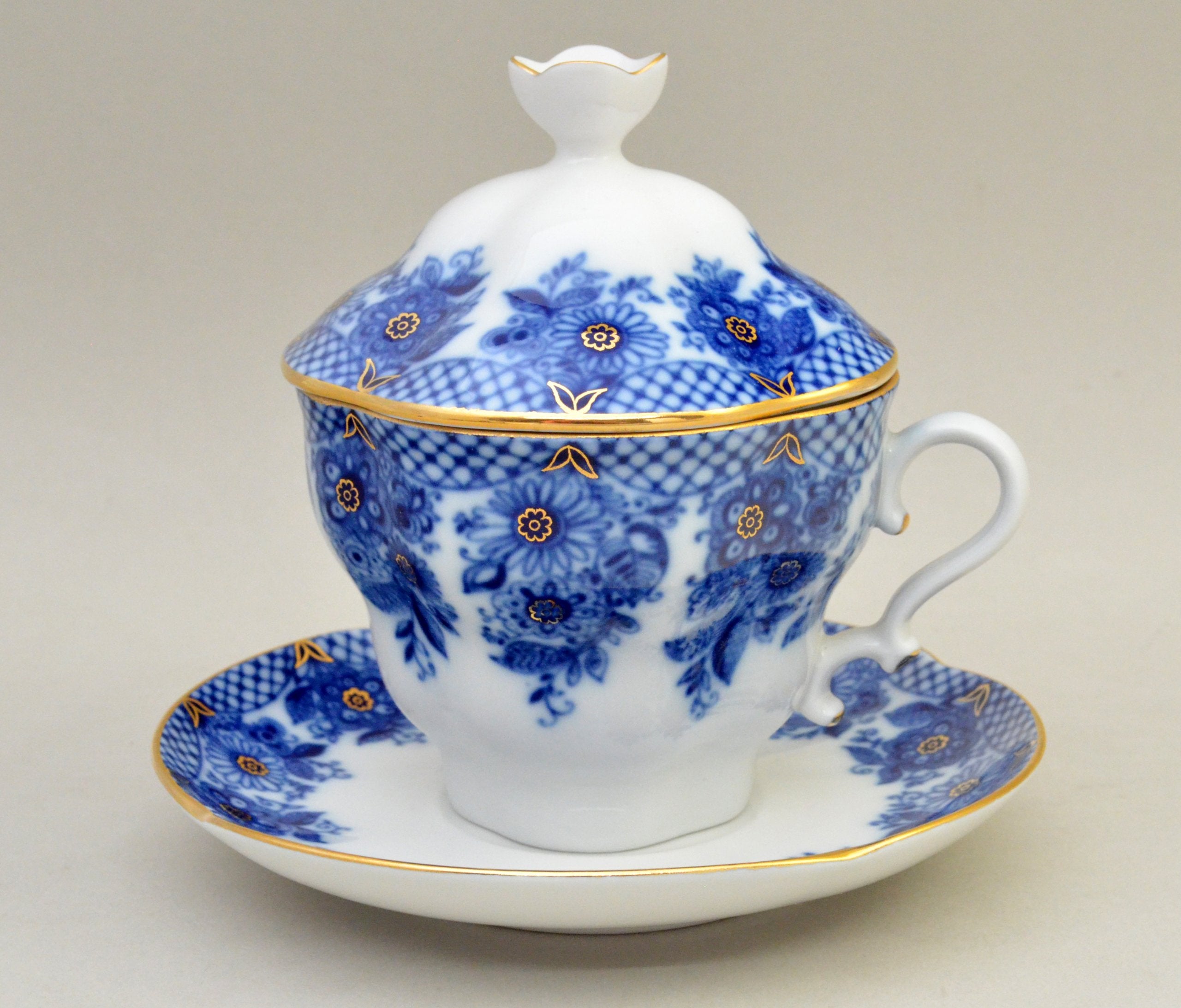 Lomonosov Bridesmaid/basket Teamaker-cup/saucer/lid