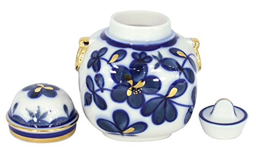 Lomonosov Porcelain Tea Caddy Cobalt Garden