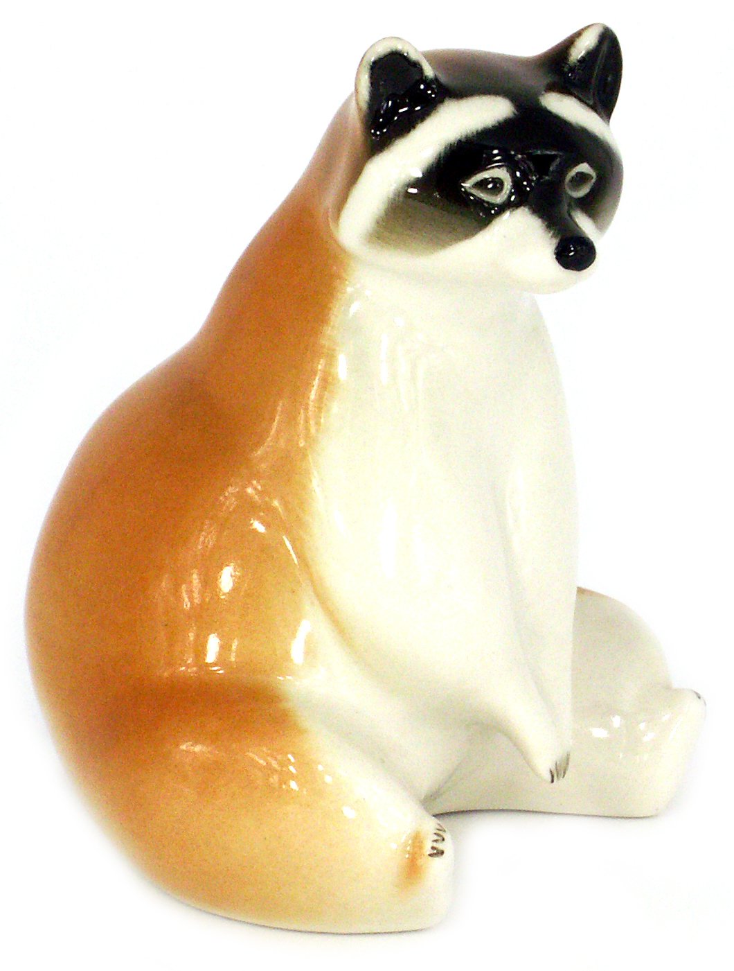 Raccoon Sitting No.2 Lomonosov Porcelain Collectible Figurine