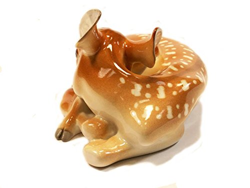 Fawn Baby Young Deer Sleeping Lomonosov Porcelain Figurine