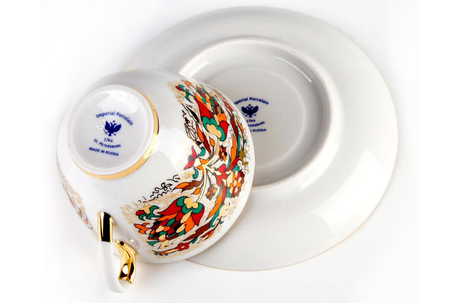 Imperial Lomonosov Porcelain Cup and Saucer Set Collection