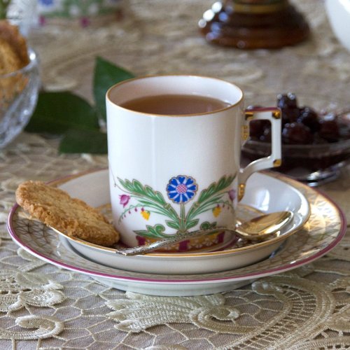 Imperial / Lomonosov Porcelain Teacup w/ Saucer "Zamoskvorechye"