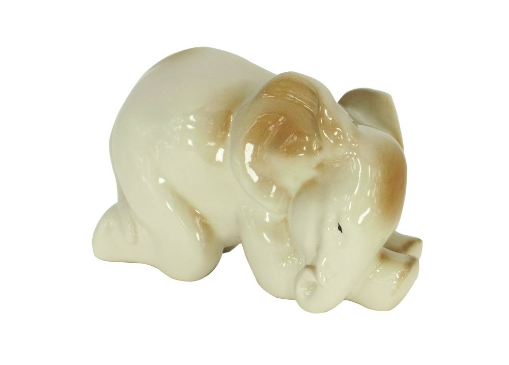Elephant Baby Sleeping Lomonosov Porcelain Collectible Figurine